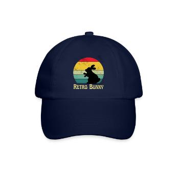 retro bunny vintage tshirt happy easter day - Casquette classique - bleu/bleu - Devant