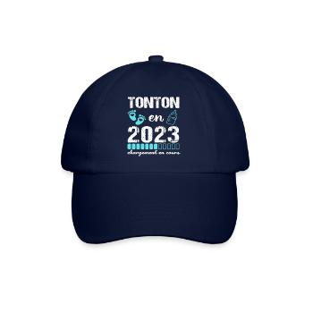 Tonton en 2023 annonce naissance cadeau oncle - Casquette classique - bleu/bleu - Devant