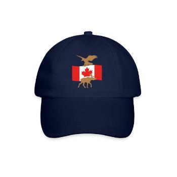 Kanada Flagge Elch Adler - Baseballkappe - Blau/Blau - Vorne