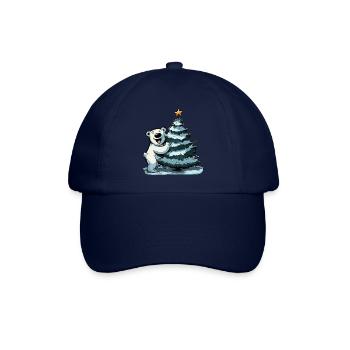 Christmas bear on the Christmas tree: festive joy - Baseball Cap - blue/blue - Front