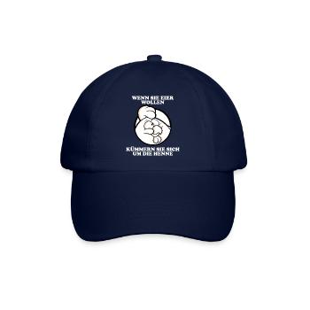 Kümmern Sie sich um die Henne 2 (dunkel) - Baseballkappe - Blau/Blau - Vorne