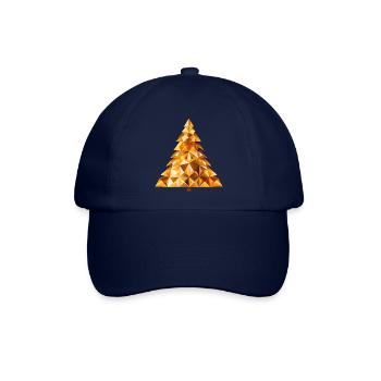 Golden Festive Shine: Radiant Christmas Tree - Baseball Cap - blue/blue - Front