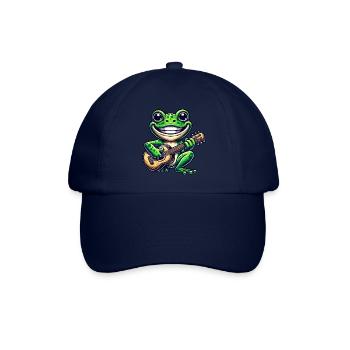 Cute frog with guitar - Baseball Cap - blue/blue - Front