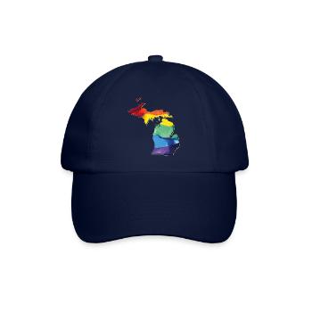 Michigan (United States) | Real Flag | LGBTQIA+ - Baseball Cap - blue/blue - Front