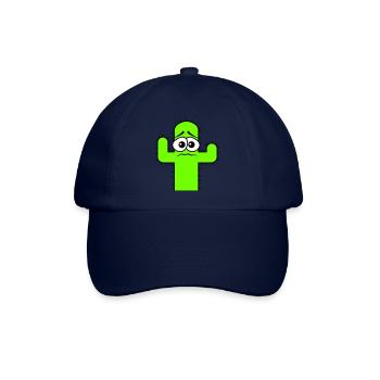 Cactus Visage Peur Triste Désert Drôle Cactus - Casquette classique - bleu/bleu - Devant