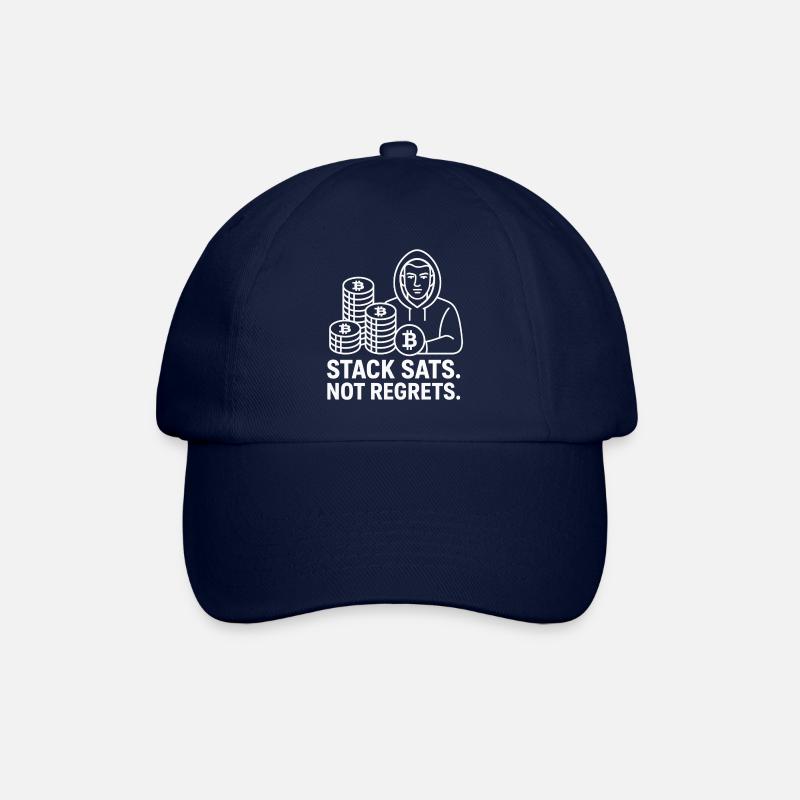 Bitcoin Hoodie Design – Stack Sats. Not Regrets. - Baseball Cap - blue/blue