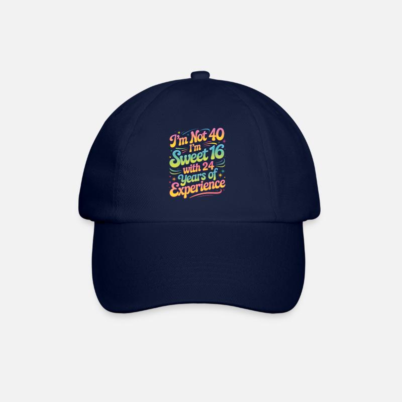 40. Geburtstag - Sweet 16 avec 24 ans d’expérience - Casquette classique - bleu/bleu