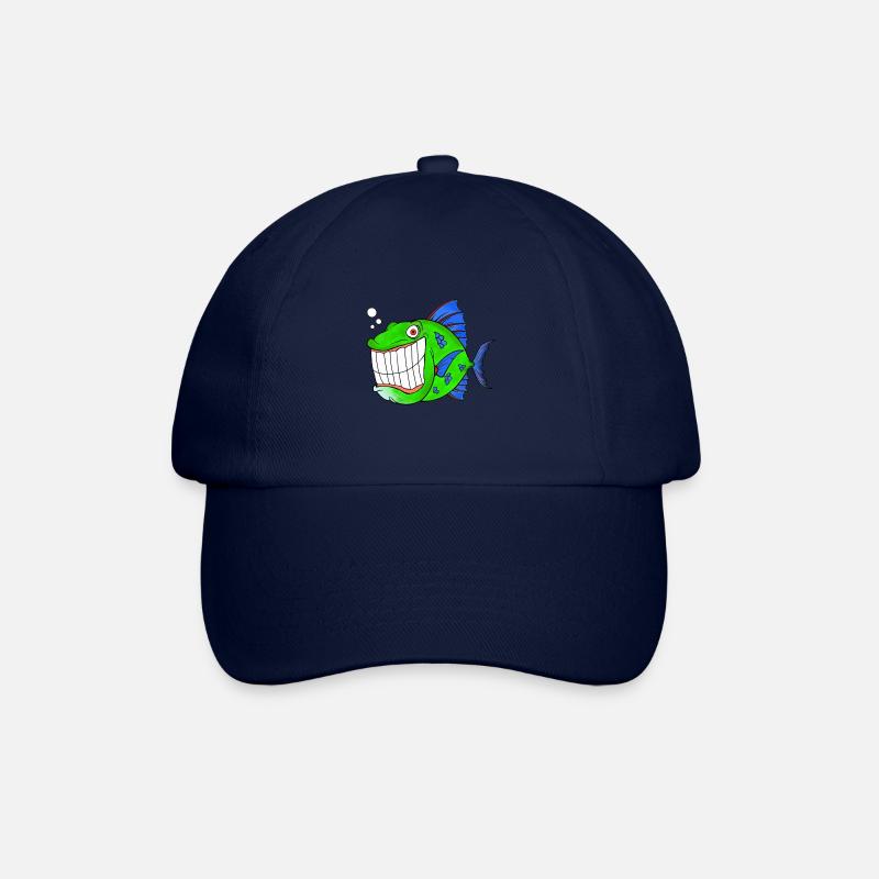 funny fisch - Baseballkappe - Blau/Blau