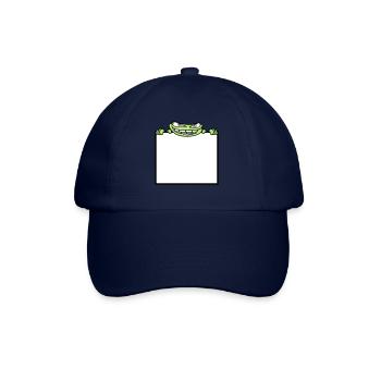 frosch schild verstecken rahmen text schreiben mau - Baseballkappe - Blau/Blau - Vorne