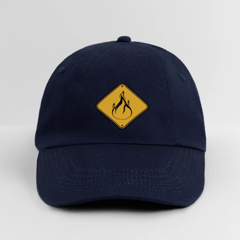 note shield warning caution caution hazard feu Baseball Cap