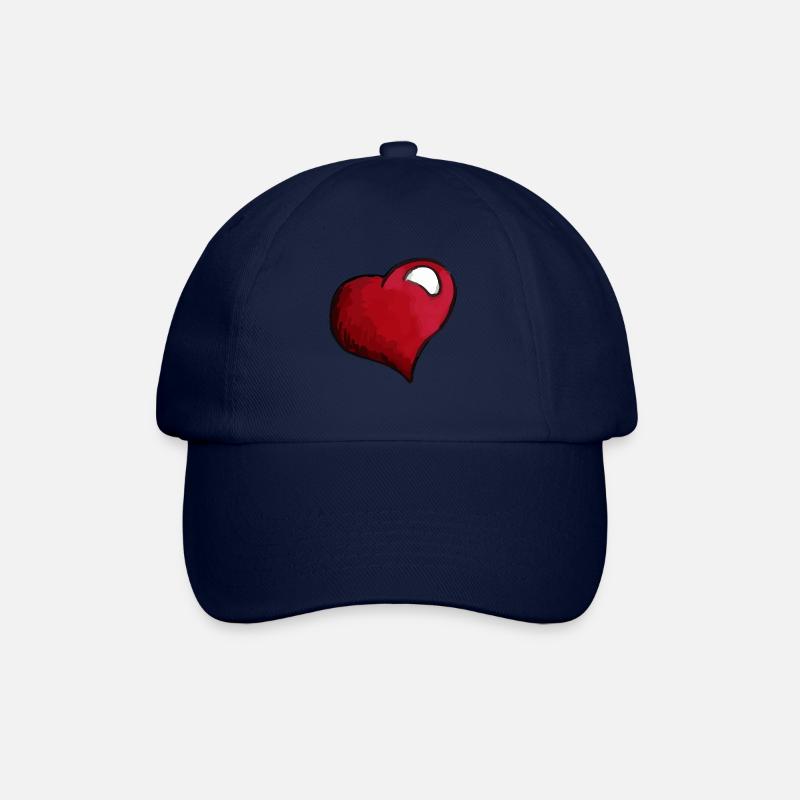 Herz Illustration das Symbol der Liebe - Baseballkappe - Blau/Blau