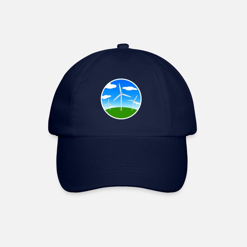Windräder - Baseballkappe - Blau/Blau
