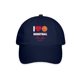 Ich liebe Basketball – Für immer ein Baller - Baseballkappe - Blau/Blau - Vorne