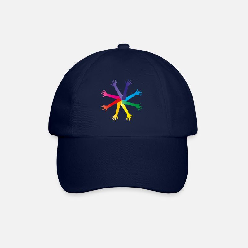 Colorful hands - diversity and integration - Baseball Cap - blue/blue