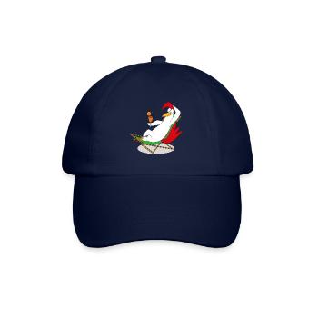 Jean im Strandstuhl - Baseballkappe - Blau/Blau - Vorne