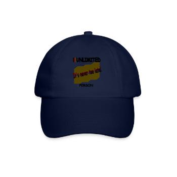 Il n’est jamais trop tard - Casquette classique - bleu/bleu - Devant