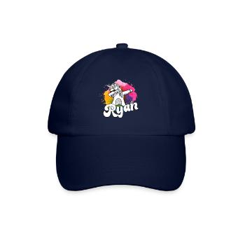 RYAN - Beau nom de garçon avec licorne cool - Casquette classique - bleu/bleu - Devant