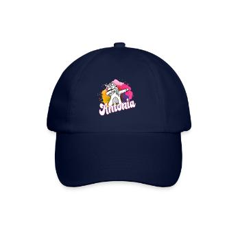Beautiful name with dabbing unicorn - ANTONIA - Baseball Cap - blue/blue - Front