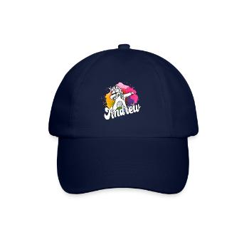 ANDREW - Beau nom de garçon avec une licorne cool - Casquette classique - bleu/bleu - Devant