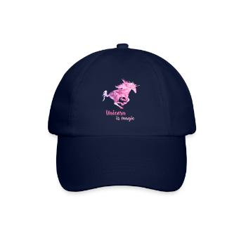 Unicorn sauvage fumée magique rose fille rose mystique - Casquette classique - bleu/bleu - Devant