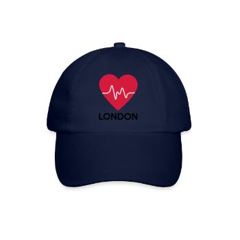 Herz London - Baseballkappe - Blau/Blau - Vorne