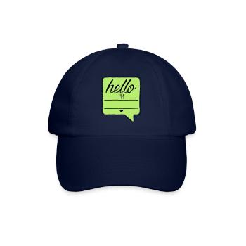 Bonjour je suis - votre nom - votre texte - baby - - Casquette classique - bleu/bleu - Devant