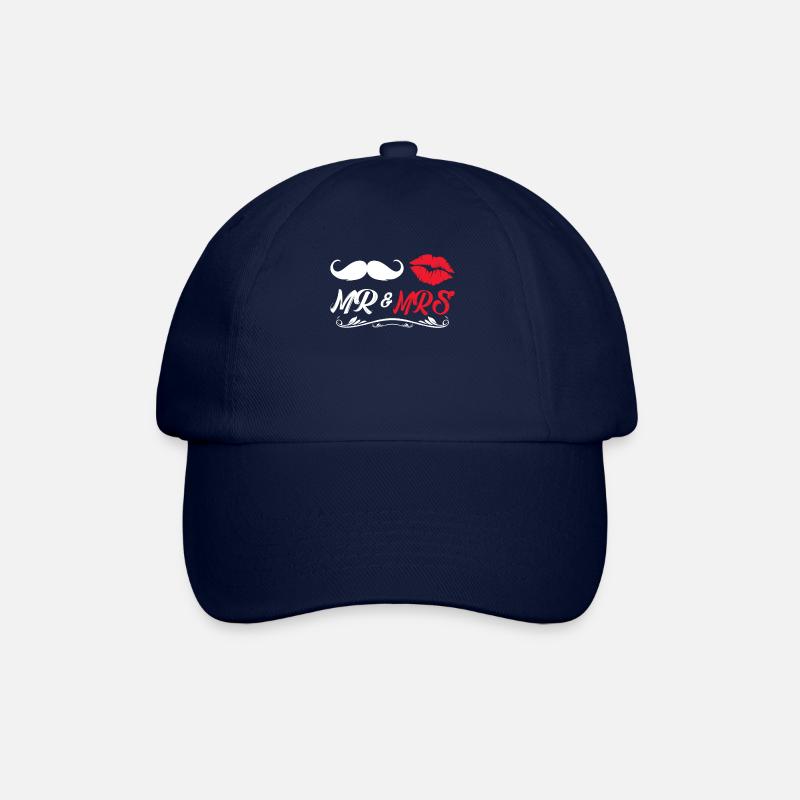 Mr & Mrs Valentinstag Geschenk Liebe Paare - Baseballkappe - Blau/Blau