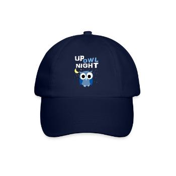 Up Owl Night Owl Moon Nocturnal Bird Lover Funny - Baseball Cap - blue/blue - Front