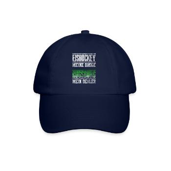 Augsburg - Eishockey meine Droge - mein Dealer. - Baseballkappe - Blau/Blau - Vorne