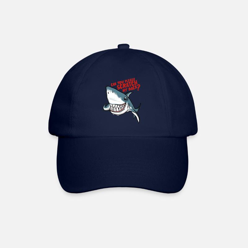 Grand requin blanc gratte mon dos - Casquette classique - bleu/bleu