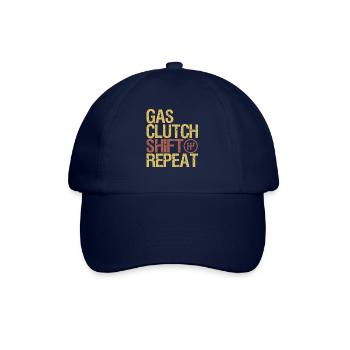 Gas clutch shift Repeat Car T-Shirt - Baseballkappe - Blau/Blau - Vorne