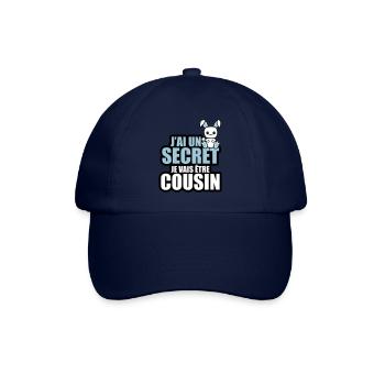 j'ai un secret je vais être cousin - Casquette classique - bleu/bleu - Devant