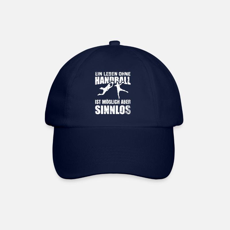 Handball Handballer Spruch Geschenk - Baseballkappe - Blau/Blau