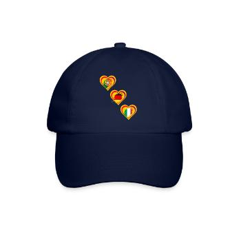 Heart Flags Love Germany, Portugal, Italy - Baseball Cap - blue/blue - Front