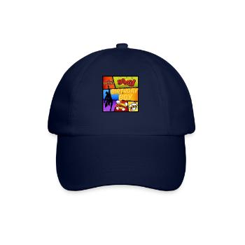 Superhero birthday cartoon - Baseball Cap - blue/blue - Front