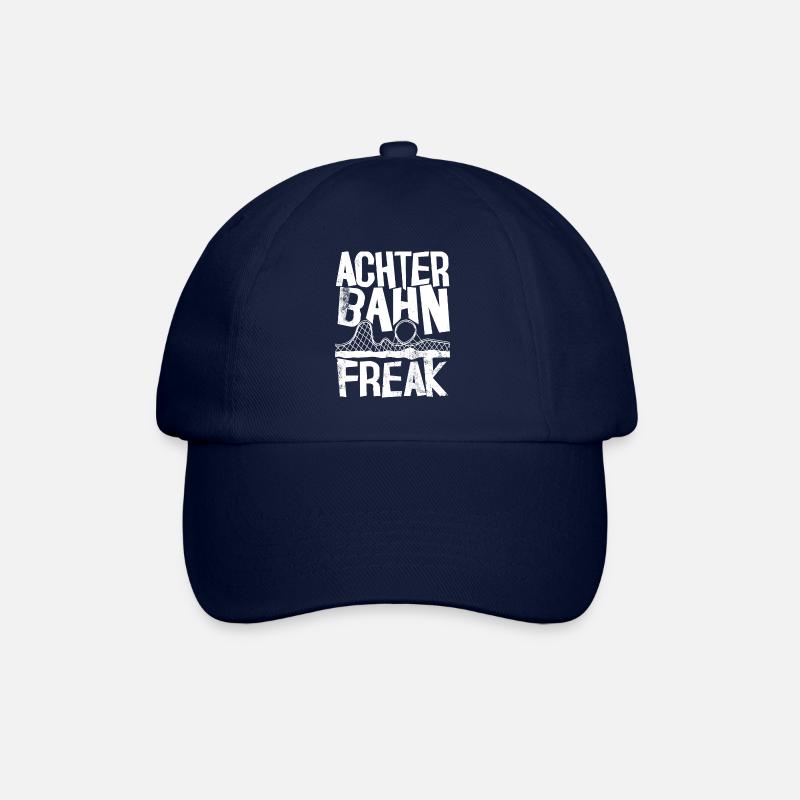 Achterbahn Freak I Achterbahn Design Vintage weiss - Baseballkappe - Blau/Blau