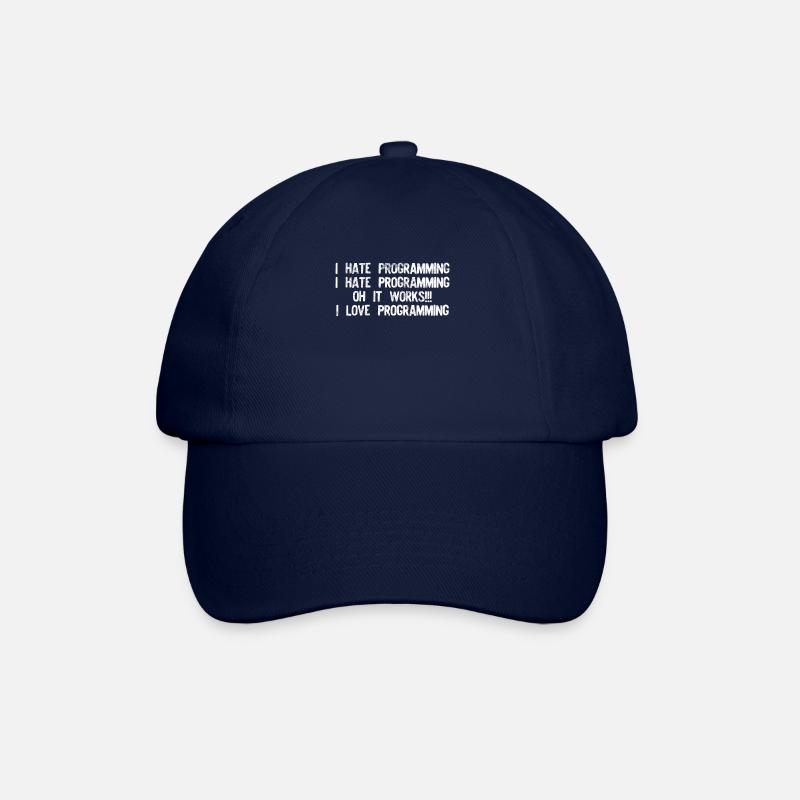 I hate programming it works graphic funny - Baseball Cap - blue/blue