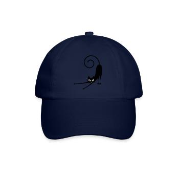 Chats Sillhouette Chat Noir Cadeau Itinéraires - Casquette classique - bleu/bleu - Devant