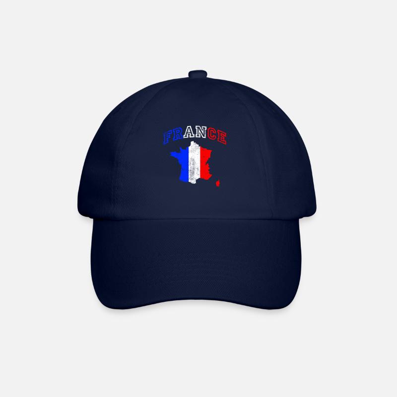 FRANCE, Frankreich, made in - Baseballkappe - Blau/Blau