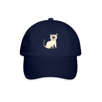 Siamkatze siam katze Katzenbabies Geschenk - Baseballkappe - Blau/Blau - Vorne