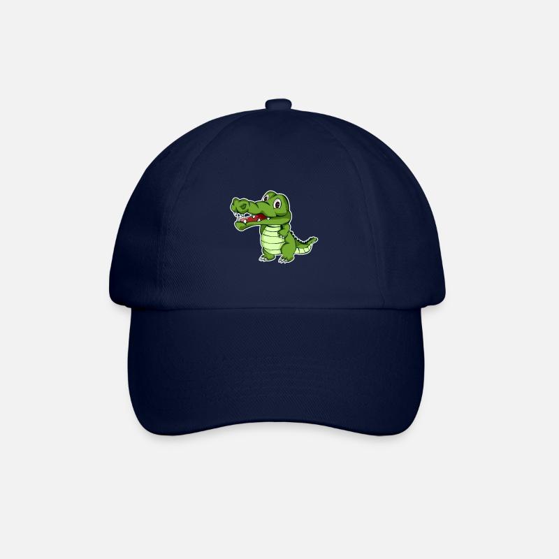 alligator krokodil crocodil nil kinder shirt motiv - Baseballkappe - Blau/Blau