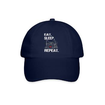 Mangez le tambour de sommeil répétez le cadeau de musicien de batteur - Casquette classique - bleu/bleu - Devant