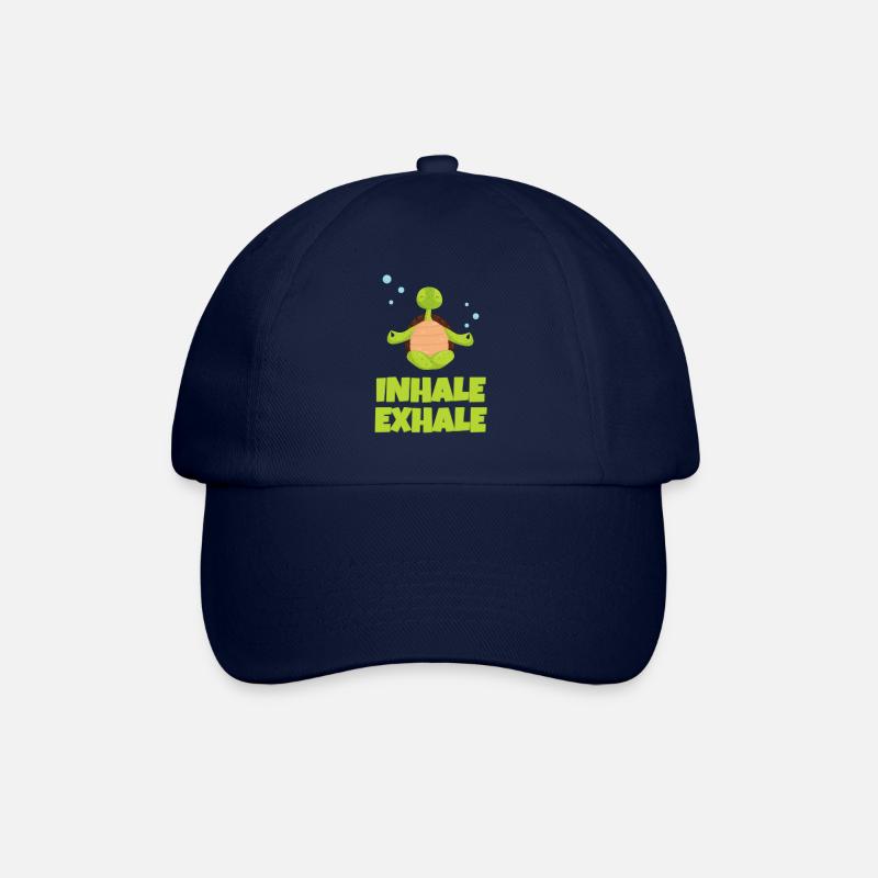 Meditating Turtle - Baseball Cap - blue/blue