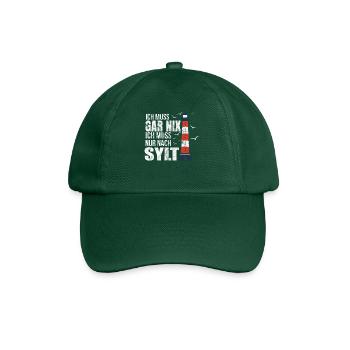 Sylt Westerland Urlaub geschenk - Baseballkappe - Flaschengrün - Vorne