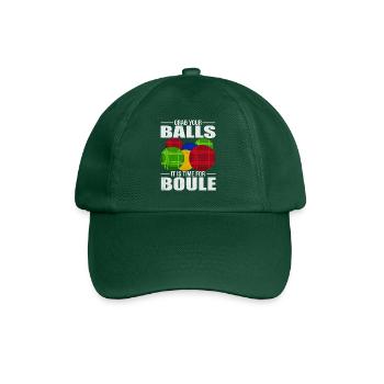 Petanque Aktuell Boule Kugeln Geschenk - Baseballkappe - Flaschengrün - Vorne