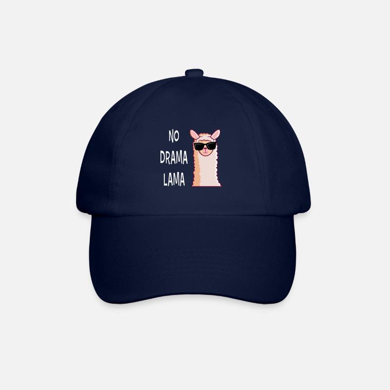 No Drama Lama Lustiges Geschenk - Baseballkappe - Blau/Blau