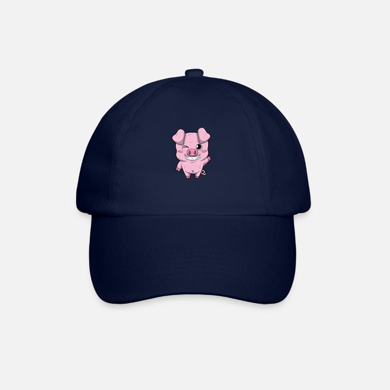 Petit porcelet doux cochon - Casquette classique - bleu/bleu