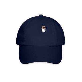Pug Mops in Tasche - Baseballkappe - Blau/Blau - Vorne