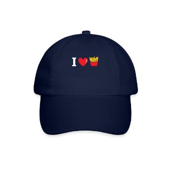 Pommes Frites Lover Shirt - Pommes Frites T-Shirt - Fas - Baseballkappe - Blau/Blau - Vorne