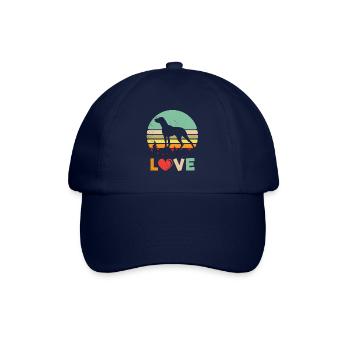 Retro Love German Shorthaired Pointer Dog Shirt - - Baseball Cap - blue/blue - Front